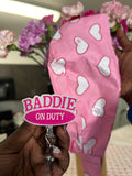 Pink Hearts Scrub Cap