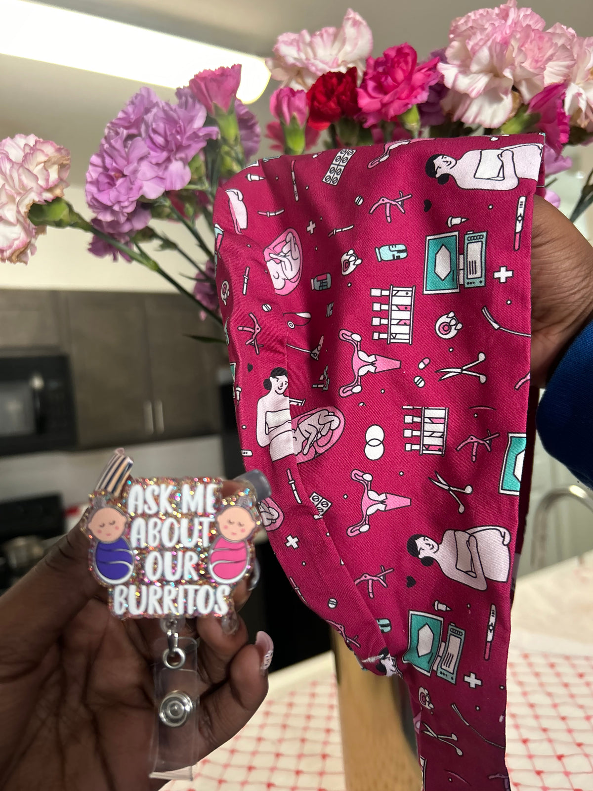 Mother Baby Scrub Cap